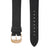 Black Italian Crazy Horse Leather Strap with Rose Gold Pin Buckle